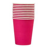 solid color pink paper cups set of 10 disposable party drinking cups for birthday tableware Funzoop