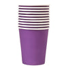 solid color purple paper cups set of 10 disposable party drinking cups for birthday tableware Funzoop