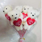 TeddyILoveYouonStick11cm_6pcs-funzoop-thepartyshop