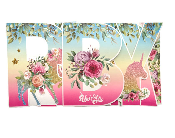 Unicorn Paper Birthday Theme Wall Banner for Kids