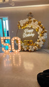 Golden Themed Birthday Balloon Decor [ BD106 ]