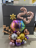 Rainbow Birthday Foil Balloon Centerpiece [ CC43 ]