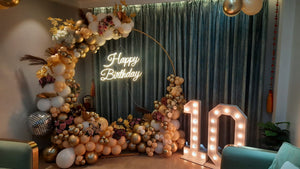 Flower and Balloon Decor with Lights [ BD107 ]