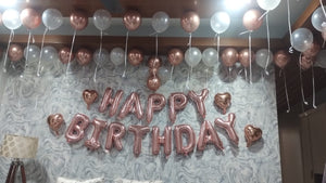 Home Decor with Rose Gold and White Balloon Decor [ BD105 ]