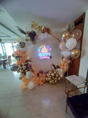 Ring Decor with Balloons and Artificial Flowers [ BD132 ]