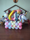 Unicorn Centerpiece with Rainbow Foil Balloon [ BC22 ]