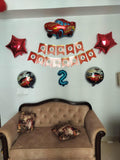 Car Theme Birthday Decor for 2nd Birthday [ BD157 ] - Call for Price