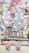 Birthday Chrome & Confetti Helium Balloon Bouquet