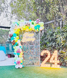 Half Arch Balloon Decor with Sequins Panel and Marquee Lights [ BC20 ]