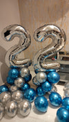 1st Birthday/Anniversary Large Number Foil Balloon Centerpiece [CP10]