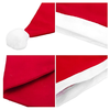 Christmas Red & White Fabric Santa Party Hat, 1 Pc