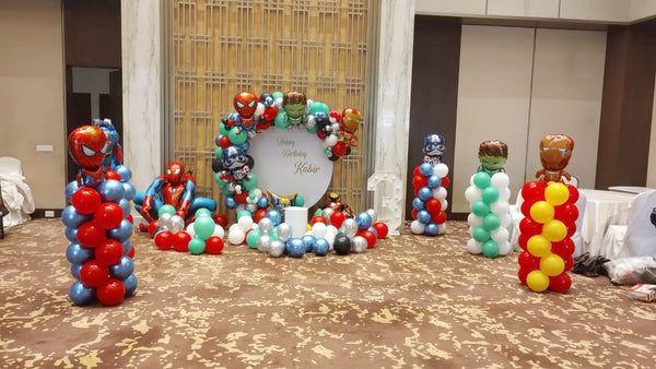 Avengers Balloon Decoration for 3rd Birthday in Gurgaon