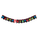 Avengers EVA Happy Birthday wall banner decoration with colorful superhero character graphics and birthday lettering from Funzoop The Party Shop