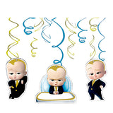 Baby Boss themed hanging swirl decoration set for party ceiling décor from Funzoop The Party Shop