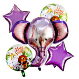 Cute elephant theme balloon bouquet decoration with pastel foil balloons from Funzoop The Party Shop