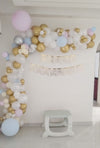 Half Rectangle Arch Birthday Decor in Subtle Colors [ BD35 ]