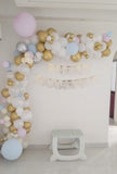 Half Rectangle Arch Birthday Decor in Subtle Colors [ BD35 ]