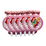 Barbie theme party blowouts pack of 6 with pink themed birthday party design from Funzoop The Party Shop