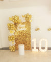 Half Arch Balloon Decor with Sequins Panel and Marquee Lights [ BC20 ]