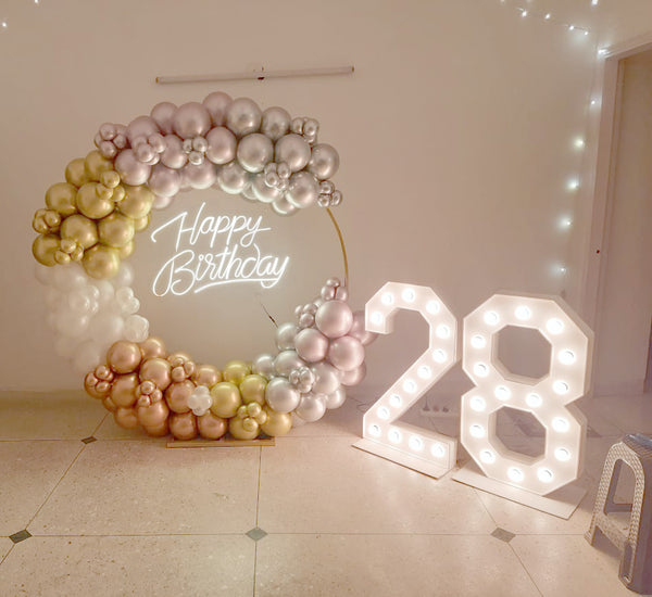 Metallic Birthday Balloon Decoration