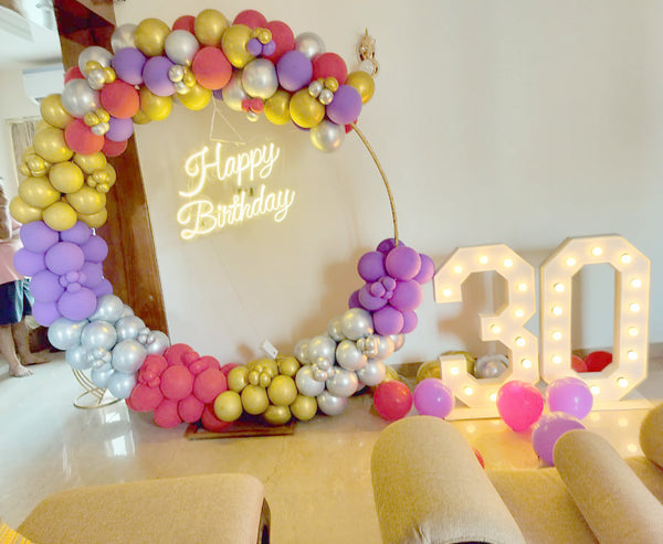 Multicolour Birthday Balloon Arrangement
