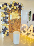 Half Arch Balloon Decor with Sequins Panel and Marquee Lights [ BC20 ]