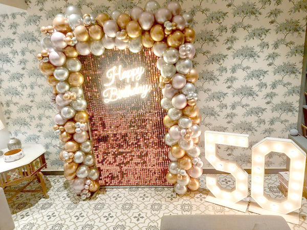 Birthday Balloon & Sequin Centerpiece