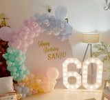 Milestone Number Pastel 60th Birthday Centerpiece [ BC13 ]