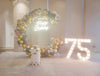 Metallic 75th Birthday Balloon Centerpiece in Gurgaon