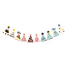 Birthday wall banner with party cap themed graphics for celebration décor from Funzoop The Party Shop