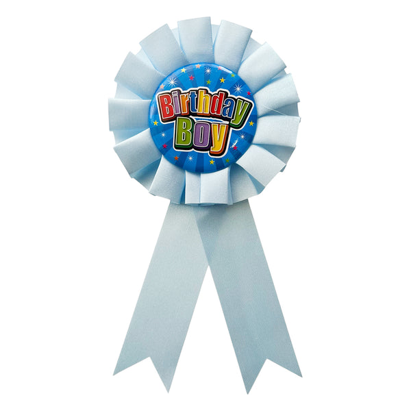 Blue Birthday Boy ribbon badge