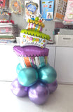 Happy Birthday Multi-color Cake Foil Centerpiece [CP03]