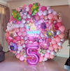 Pastel Floral Birthday Balloon Ring Decor