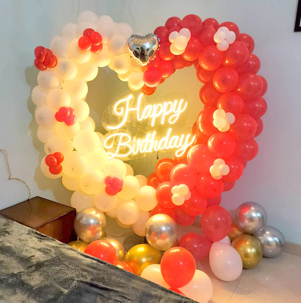 Romantic Birthday Balloon Decoration
