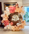 Coral Birthday Balloon Ring Decoration