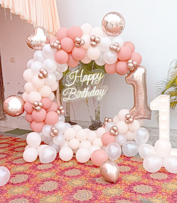 Milestone Number Metallic Balloon Marquee