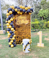 Half Arch Balloon Decor with Sequins Panel and Marquee Lights [ BC20 ]