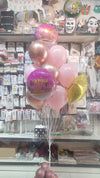 Personalised Birthday Star Foil Helium Balloon Bunch