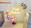 Romantic Heart with Balloon and Artificial Flower Decor [ CC22 ]