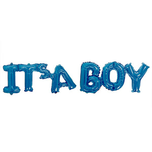 Its A BOY CAPITAL Letters Foil Banner - Blue