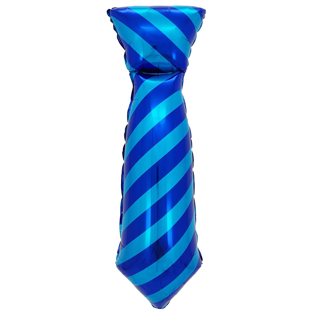 Blue striped necktie shaped foil balloon for Father's Day