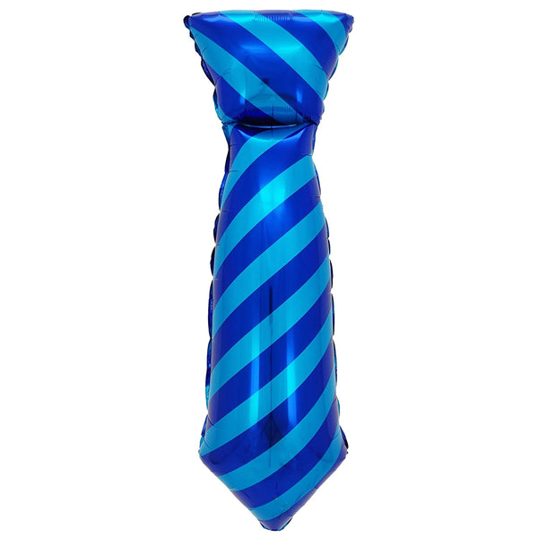 Blue striped necktie shaped foil balloon for Father's Day