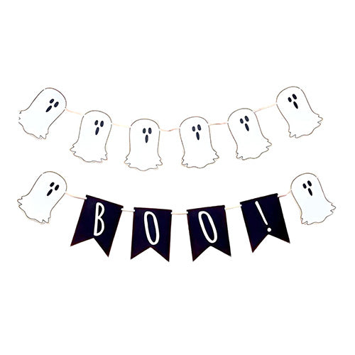 Boo ghost Halloween party banner hanging decoration for festive celebrations from Funzoop The Party Shop