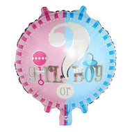 Boy or girl foil balloon with gender reveal themed design from Funzoop The Party Shop
Gender reveal baby shower foil balloon party decoration from Funzoop The Party Shop
Round boy or girl foil balloon for baby shower celebration décor from Funzoop The Party Shop
