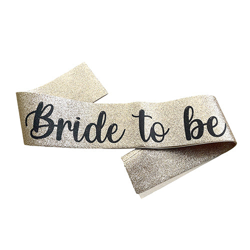 Bride To Be wearable party sash for bridal shower celebrations from Funzoop The Party Shop