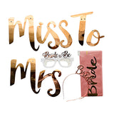 Bride to be wall banner decoration with stylish wedding celebration lettering from Funzoop The Party Shop