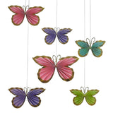 Butterfly hanging decoration set with colorful butterfly cut-outs for party décor from Funzoop The Party Shop