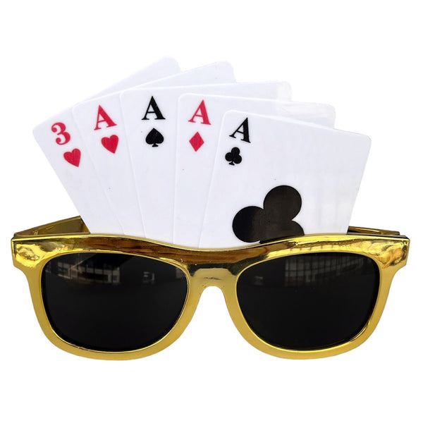 Casino Playing Card Plastic Party Goggles, 1 Pc