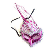 Pink carnival eye mask with decorative party design for celebrations from Funzoop The Party Shop