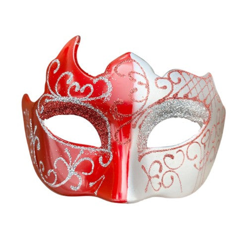 Carnival Party Glitter Eye Mask, Assorted Colors, Red by Funzoop